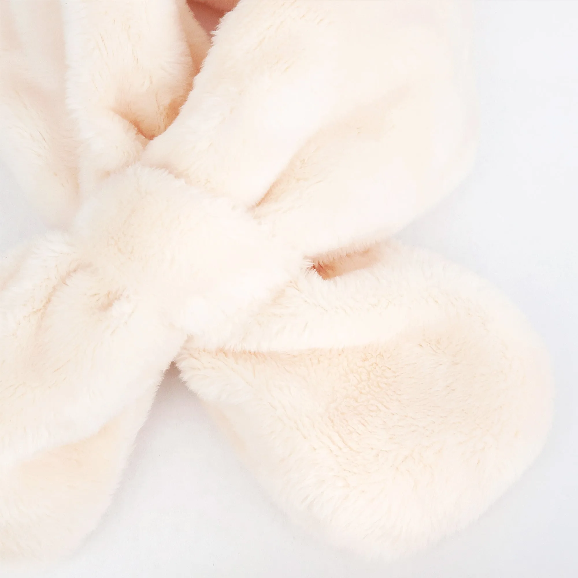 Kids Winter Fashion Scarf Baby Warm Fluffy Thick Fleece Toddler Neck Warmer | Ivory Navy