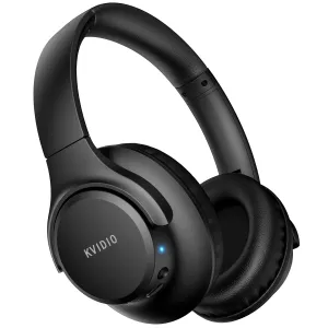 KVIDIO Bluetooth Headphones: 55Hr Playtime, Hi-Fi Sound, Deep Bass (Over-Ear, Foldable)
