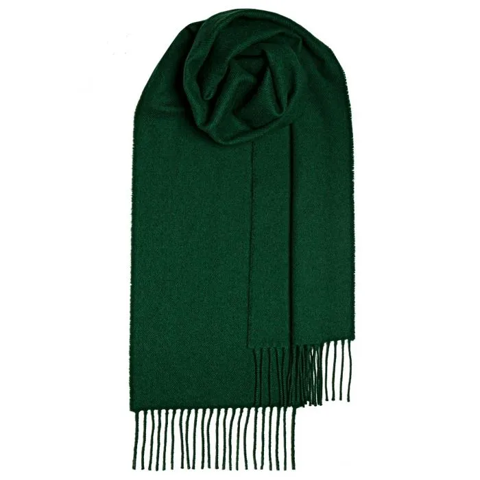 Lochcarron - Bowhill Lambswool Scarf - Bottle Green