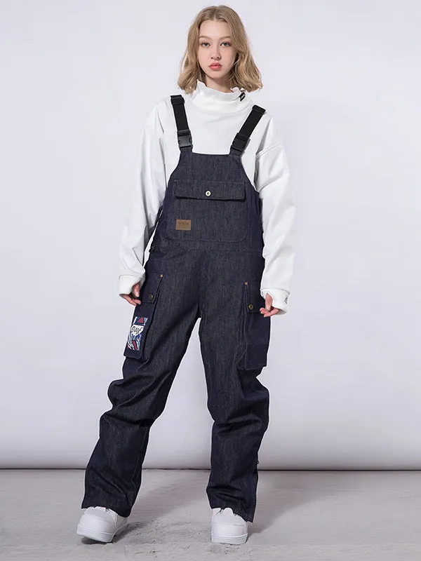 Men's Dook Snow Denim Snow Bibs Pants