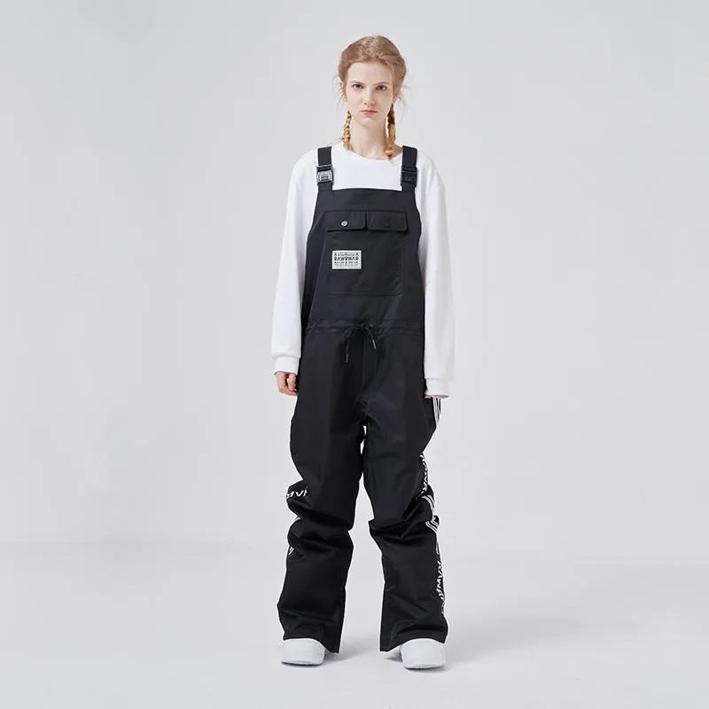 Men's RAWRWAR Winter Collective Large Pocket Stripe Snow Bibs Pants