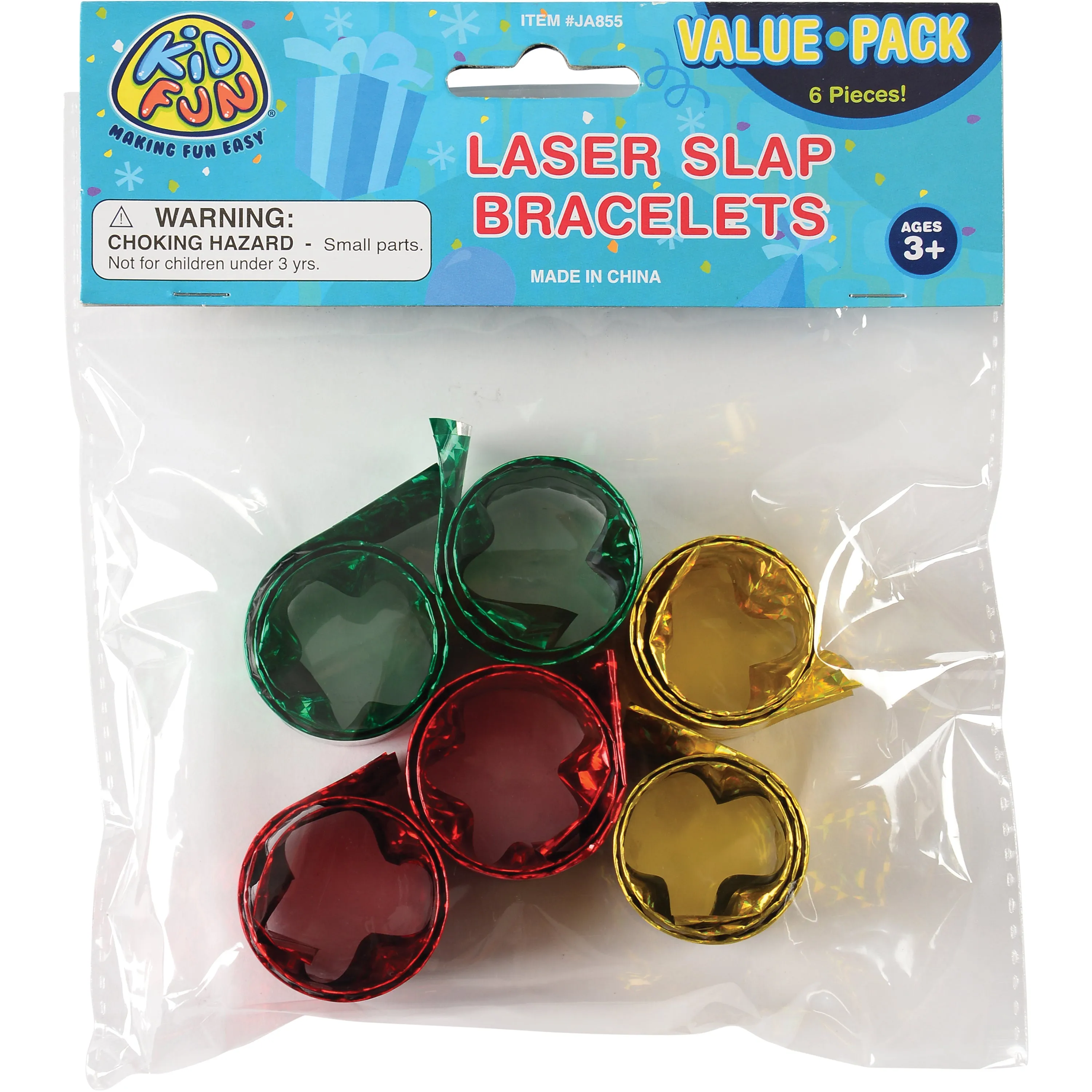 Metallic Slap Bracelets Party Favor (set of 6)