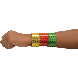Metallic Slap Bracelets Party Favor (set of 6)