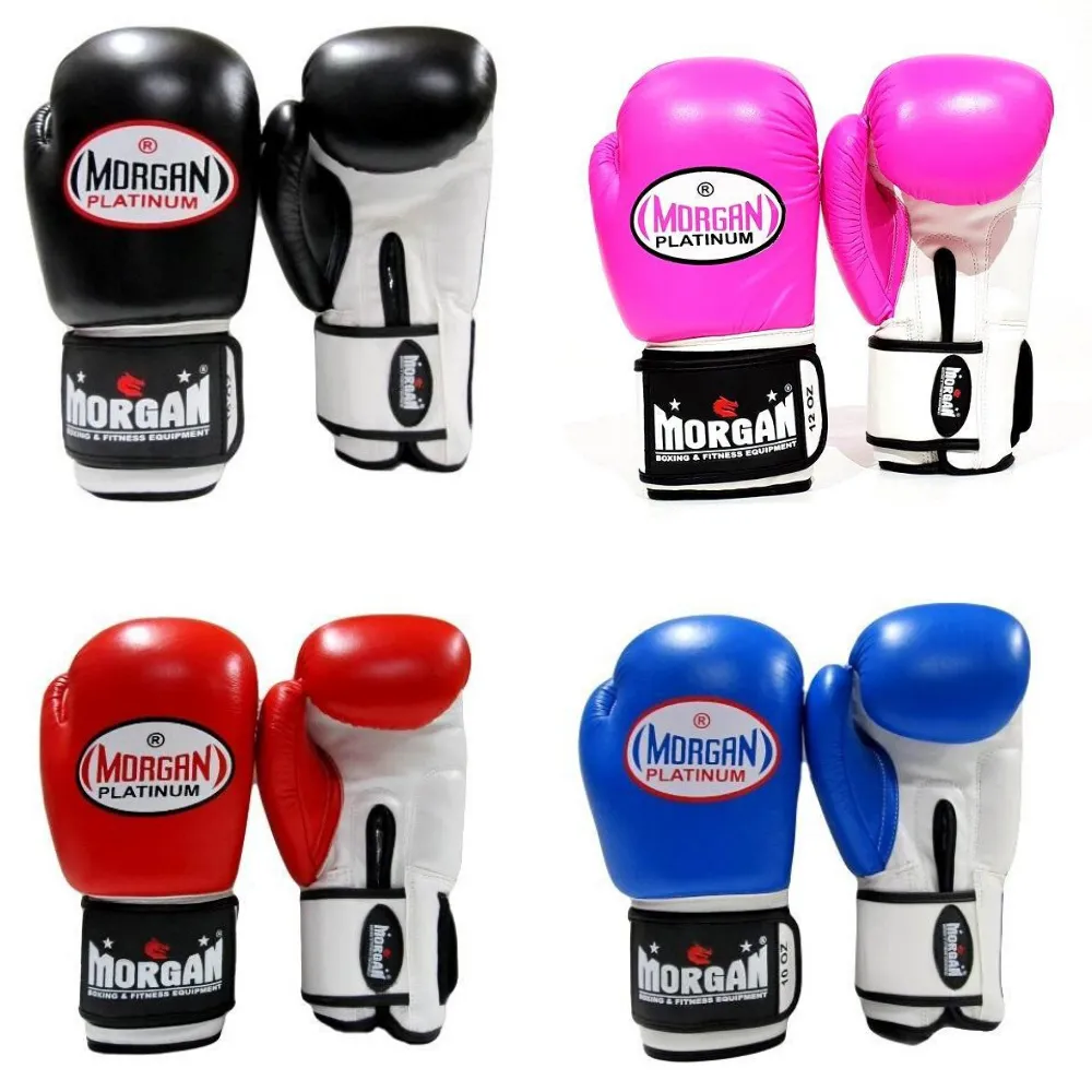 Morgan V2 Platinum Leather Sparring Gloves (10 -12 -14 -16oz)