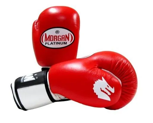 Morgan V2 Platinum Leather Sparring Gloves (10 -12 -14 -16oz)