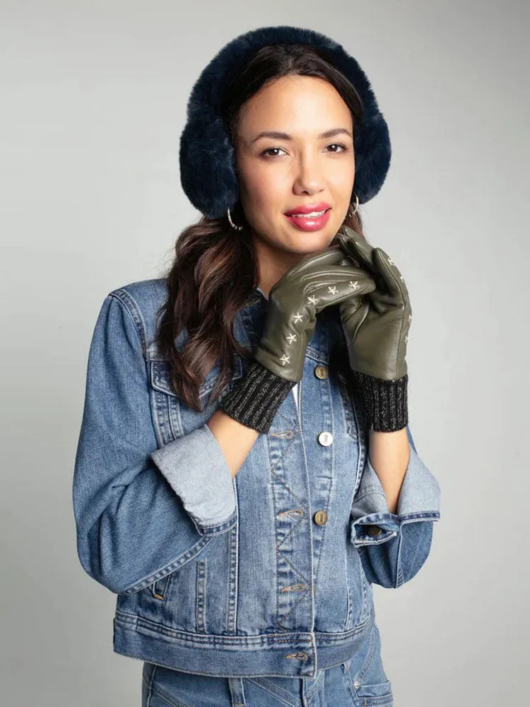 Nooki Edie Faux Fur Earmuffs Teal