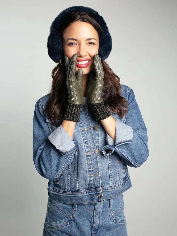 Nooki Edie Faux Fur Earmuffs Teal