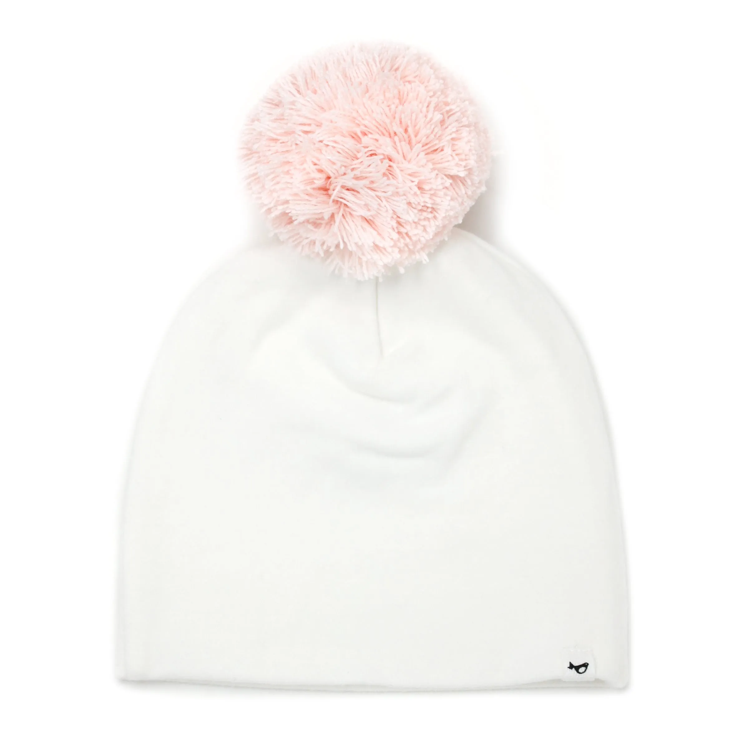 oh baby! Pale Pink Pom Hat - Cream