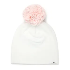 oh baby! Pale Pink Pom Hat - Cream