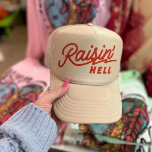 Online Exclusive | Raisin' Hell Foam Trucker Cap in Cream