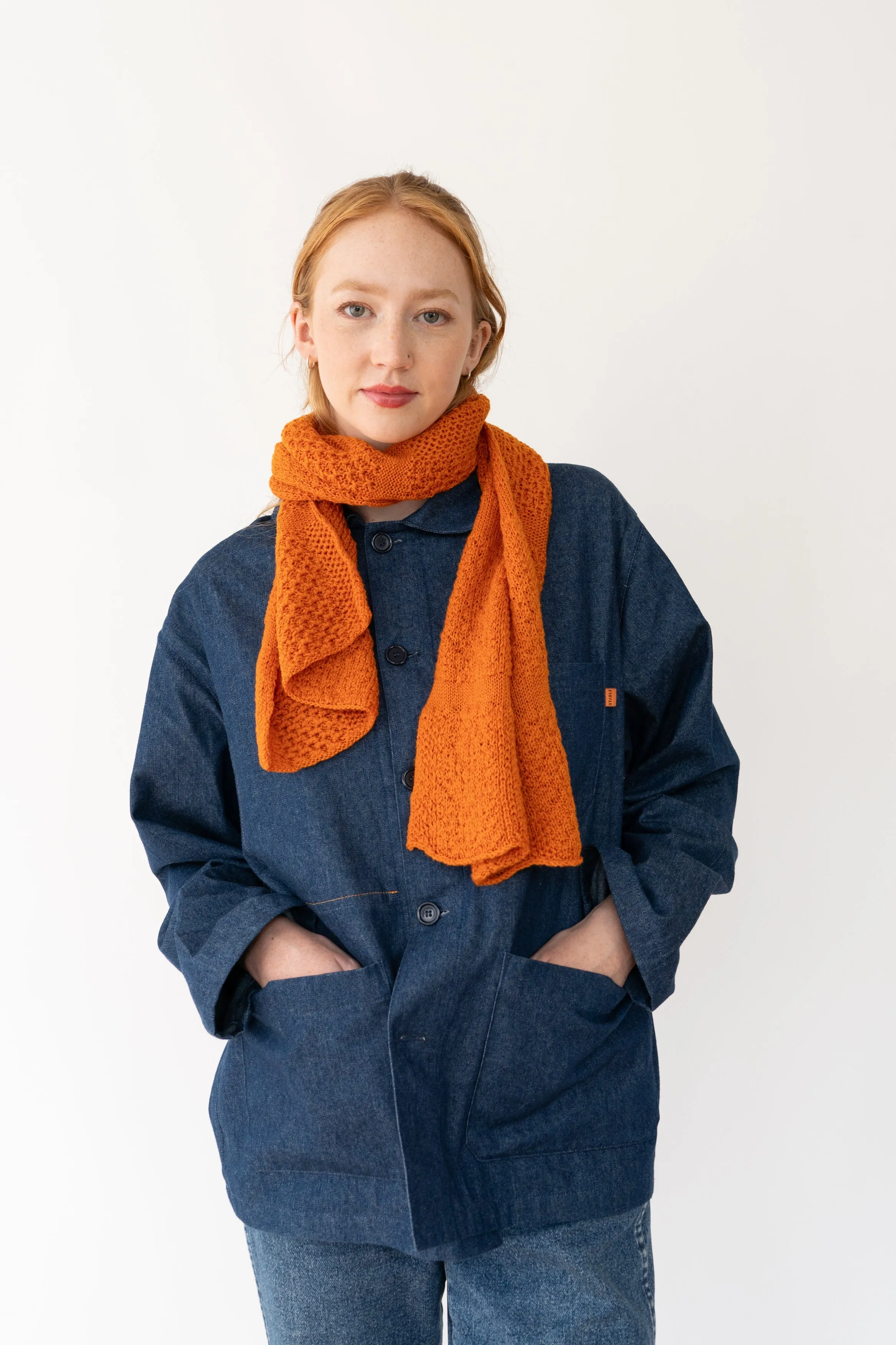 Orange Small Merino Scarf