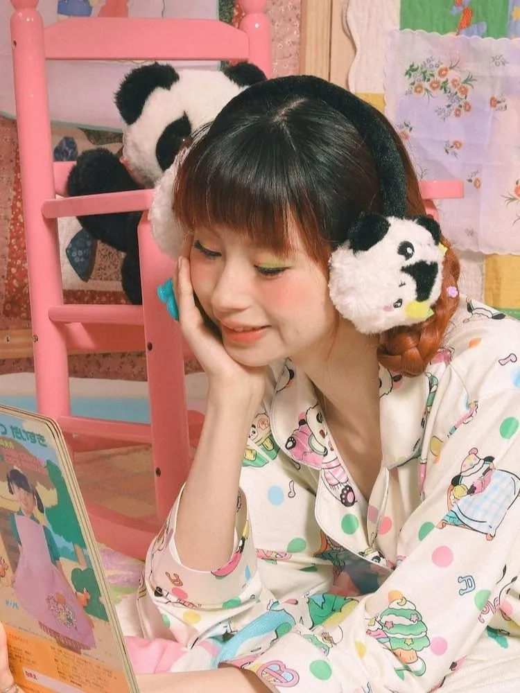 Panda Penguin Warm Plush Earmuffs【s0000006119】