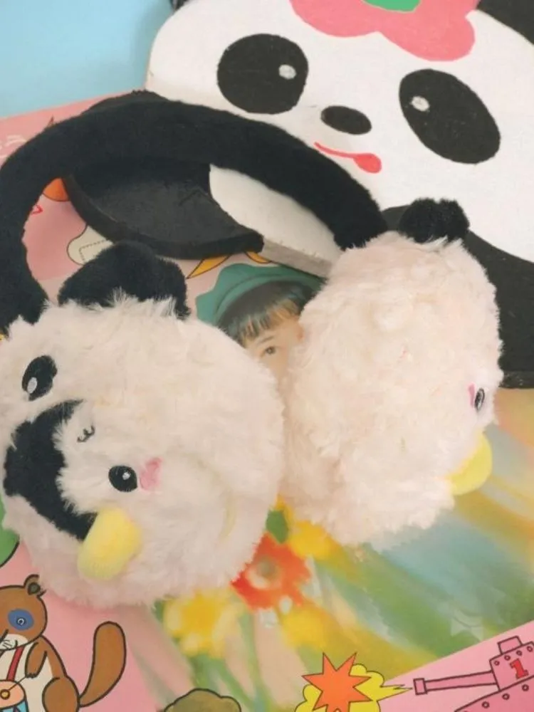 Panda Penguin Warm Plush Earmuffs【s0000006119】