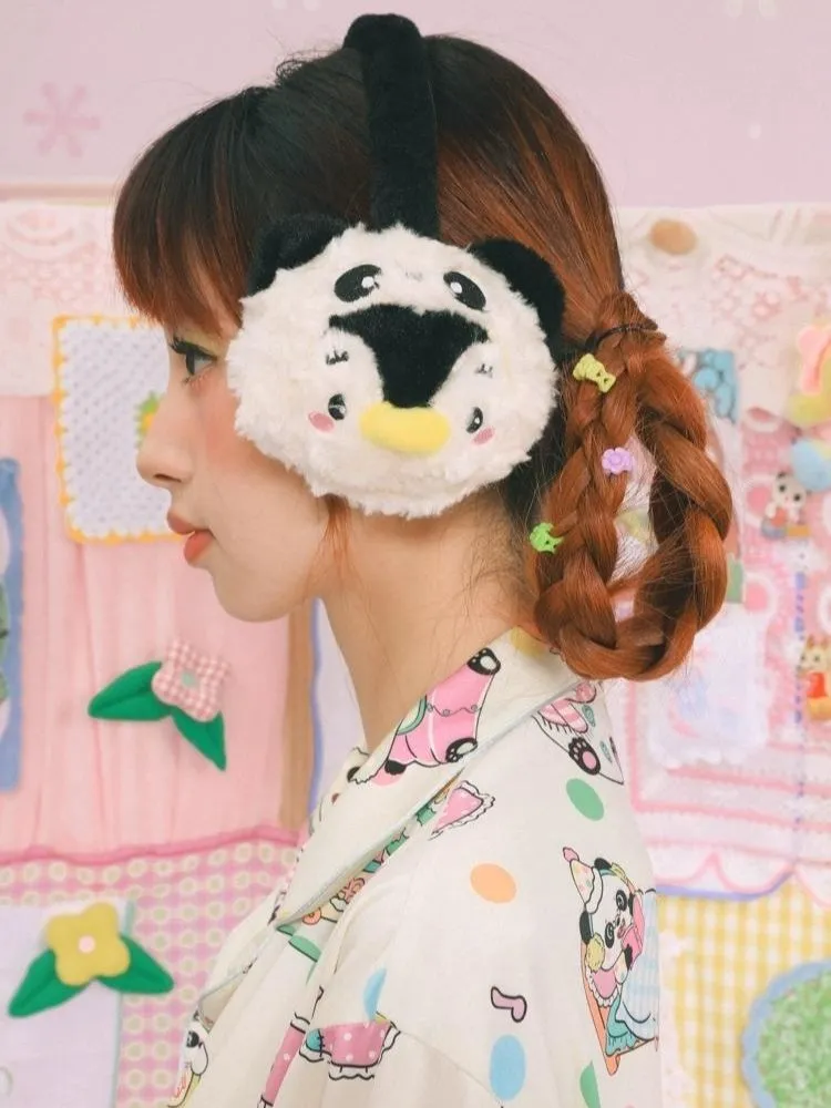 Panda Penguin Warm Plush Earmuffs【s0000006119】