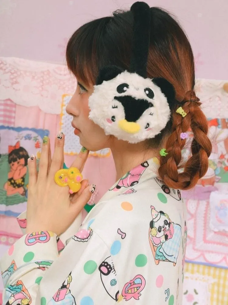 Panda Penguin Warm Plush Earmuffs【s0000006119】