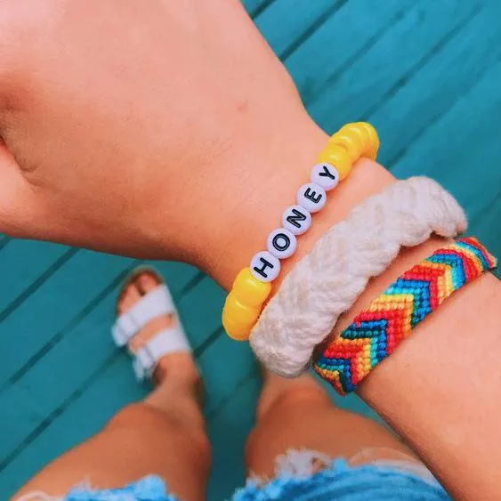 Personalized Saying Alphabet Bead Word Kandi Bracelets