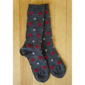Share the Warmth of Love: Cozy Alpaca Heart Socks (Baby Alpaca & Bamboo!)