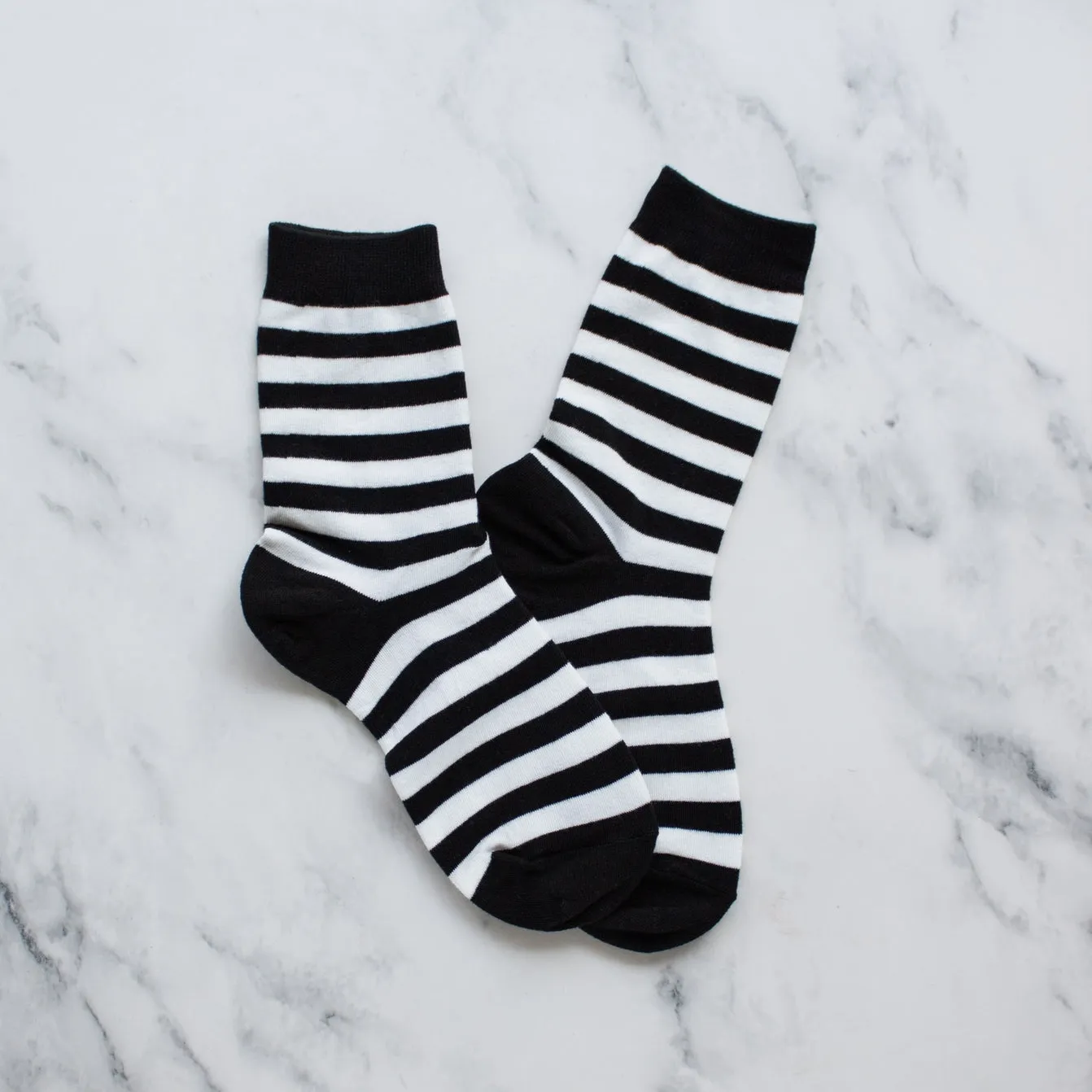 Stripe Socks in Black & White