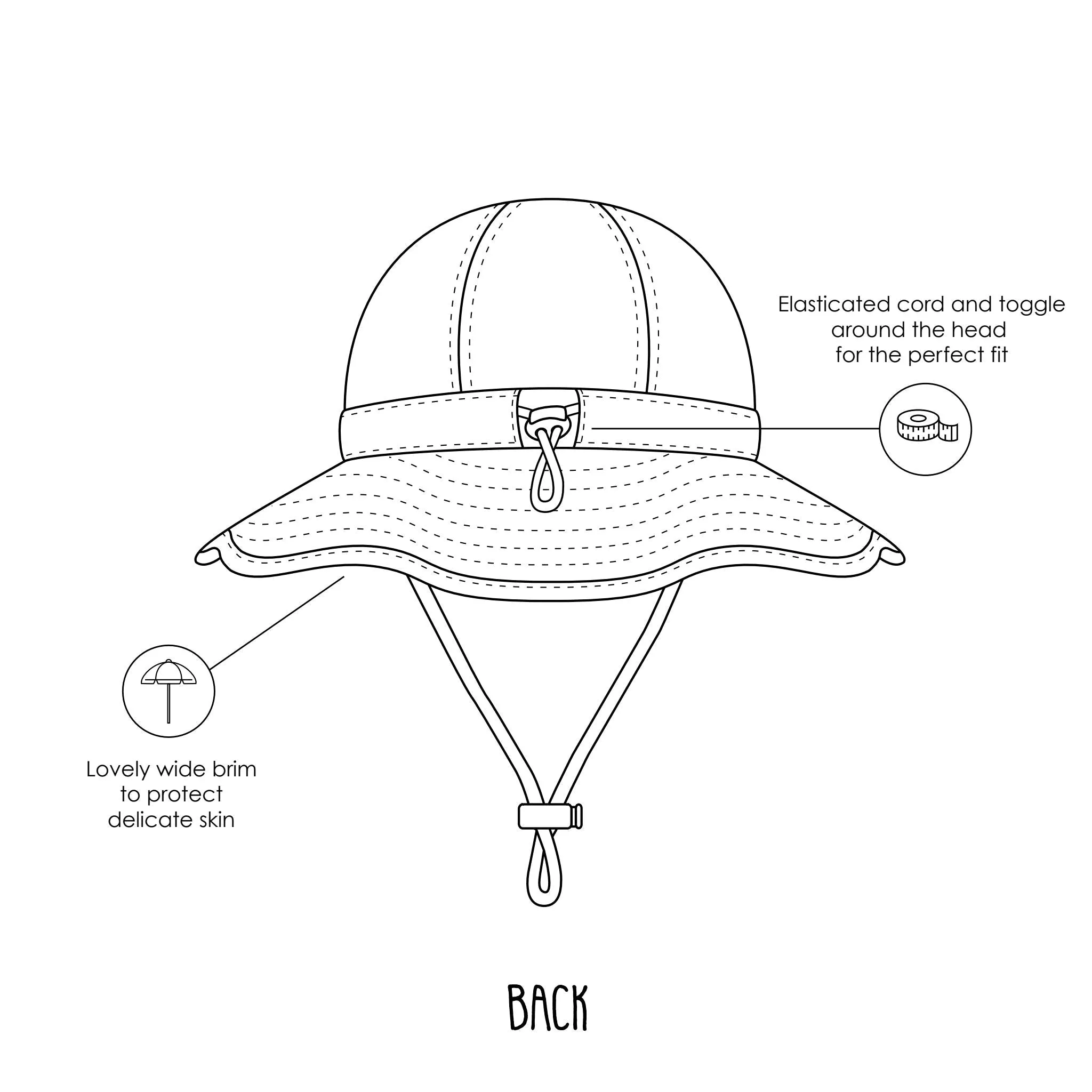Tropical Reef Wide Brim Infant Sunhat