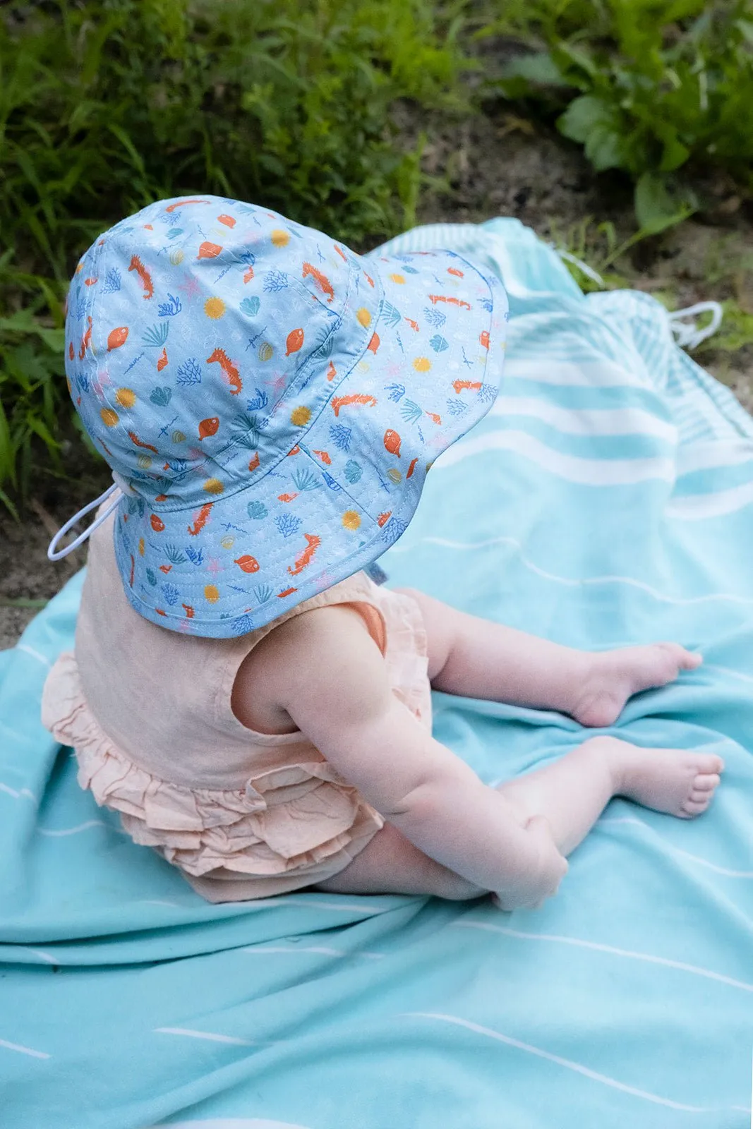 Tropical Reef Wide Brim Infant Sunhat
