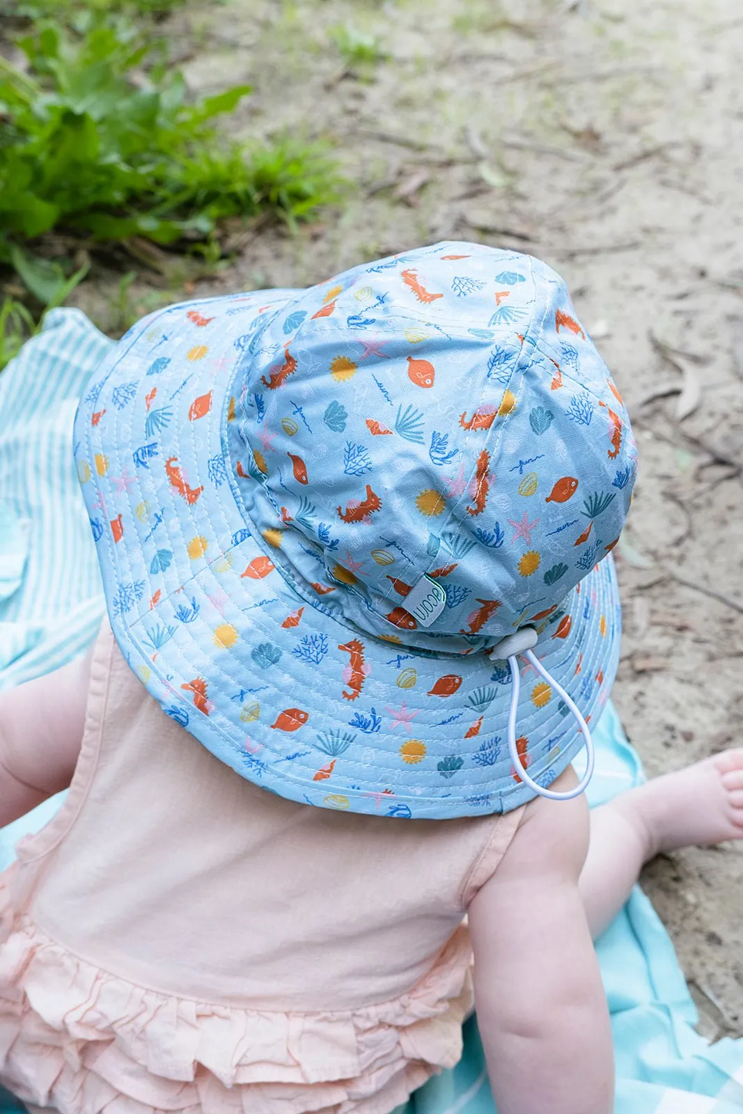 Tropical Reef Wide Brim Infant Sunhat