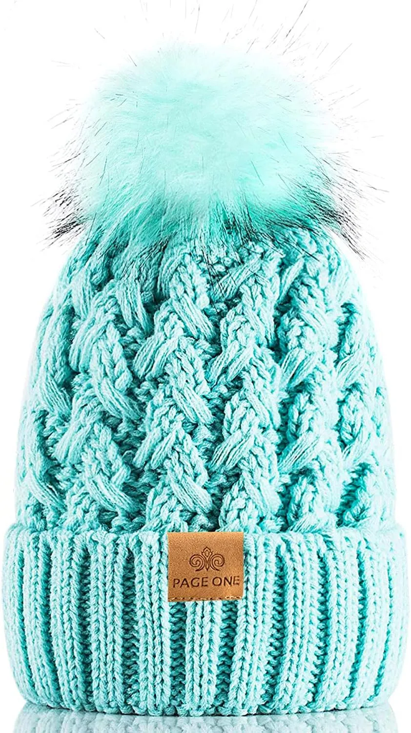 Winter Beanie Crossed Cap Soft Warm Hat, 2 Caps Onesize