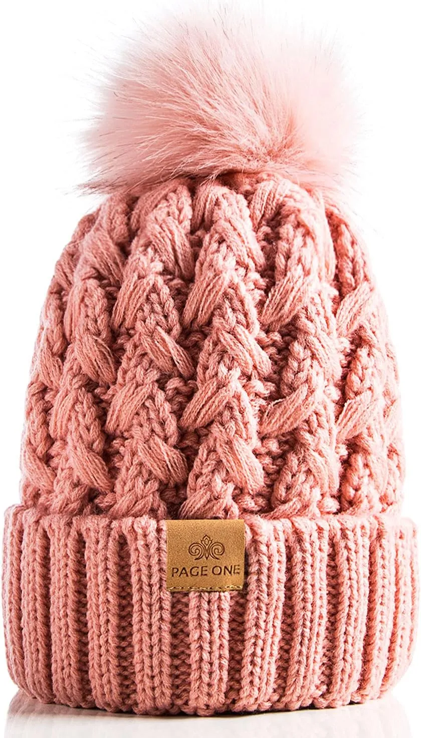 Winter Beanie Crossed Cap Soft Warm Hat, 2 Caps Onesize