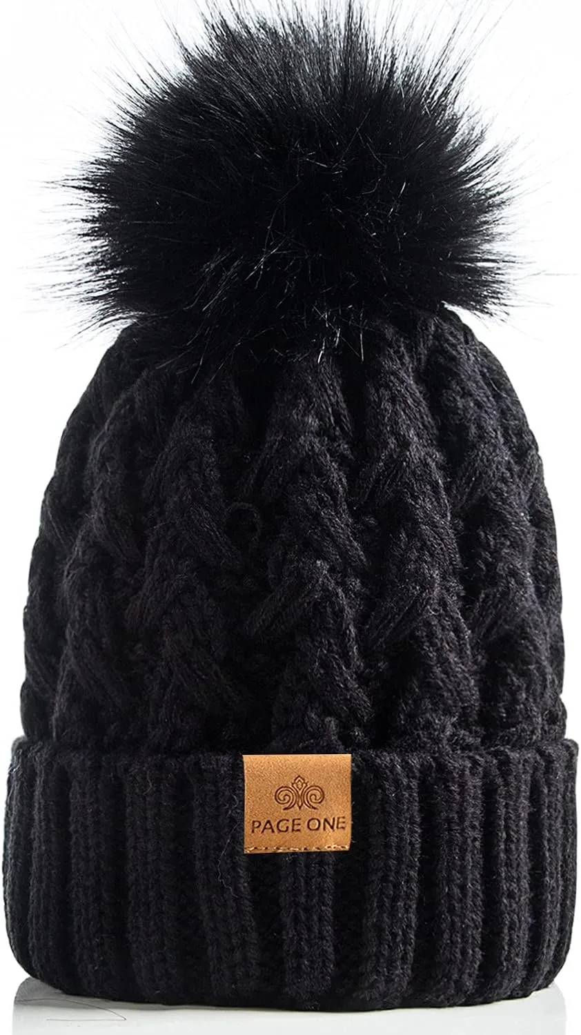 Winter Beanie Crossed Cap Soft Warm Hat, 2 Caps Onesize