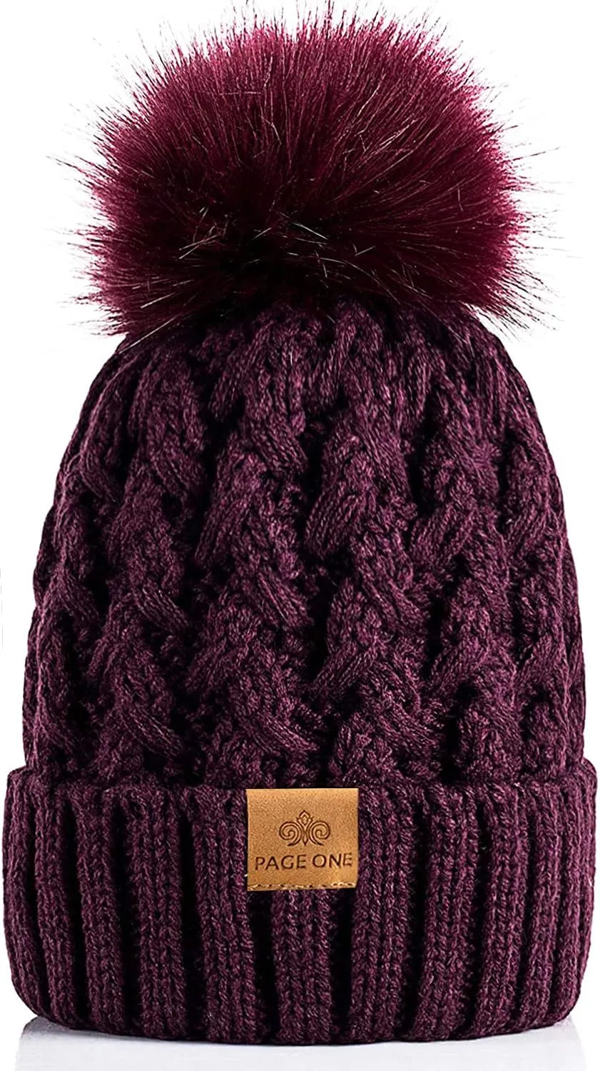 Winter Beanie Crossed Cap Soft Warm Hat, 2 Caps Onesize