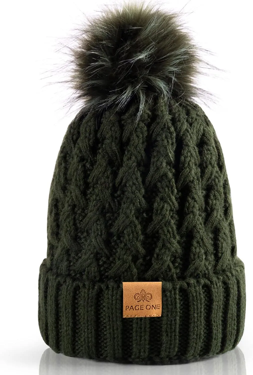 Winter Beanie Crossed Cap Soft Warm Hat, 2 Caps Onesize