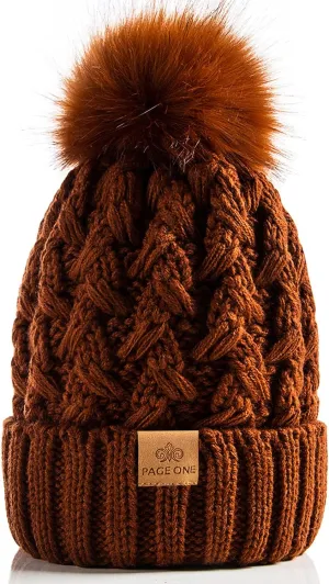 Winter Beanie Crossed Cap Soft Warm Hat, 2 Caps Onesize