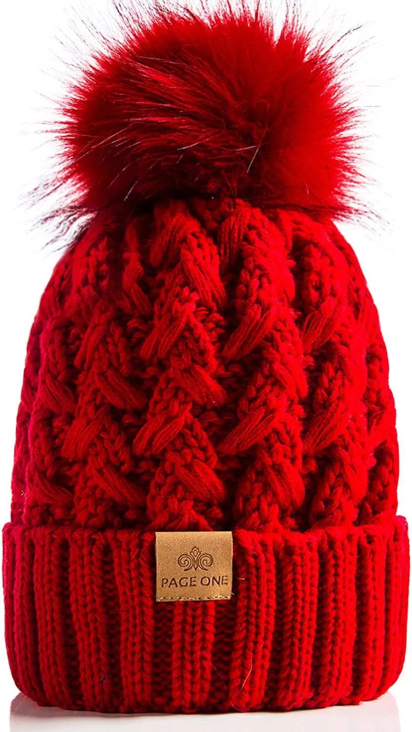 Winter Beanie Crossed Cap Soft Warm Hat, 2 Caps Onesize