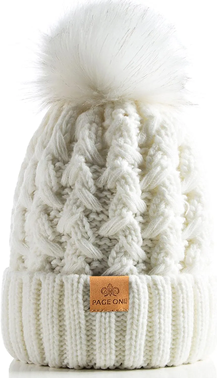 Winter Beanie Crossed Cap Soft Warm Hat, 2 Caps Onesize