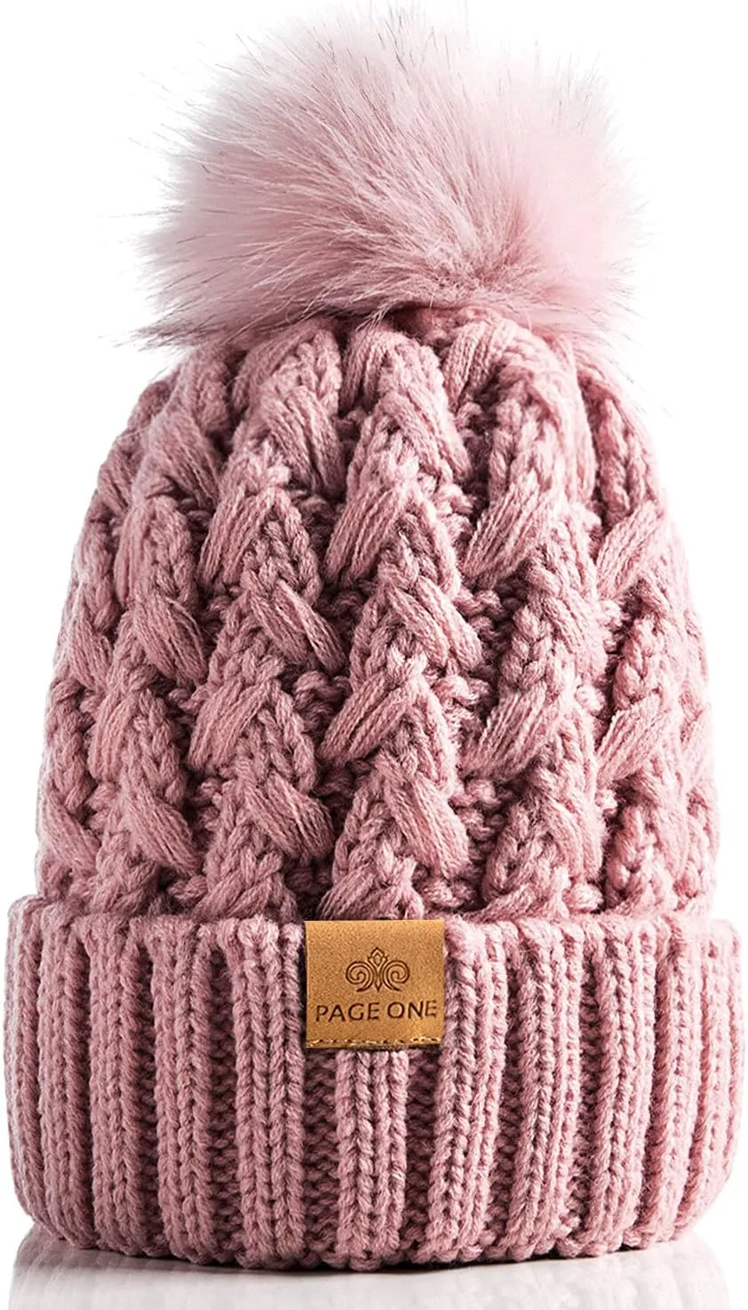 Winter Beanie Crossed Cap Soft Warm Hat, 2 Caps Onesize