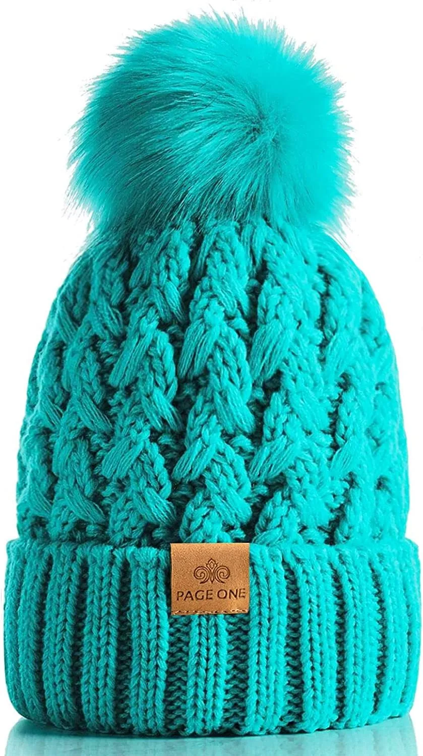 Winter Beanie Crossed Cap Soft Warm Hat, 2 Caps Onesize