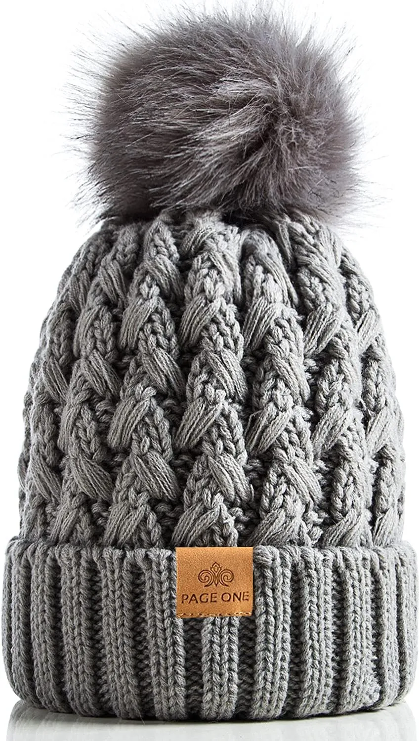 Winter Beanie Crossed Cap Soft Warm Hat, 2 Caps Onesize
