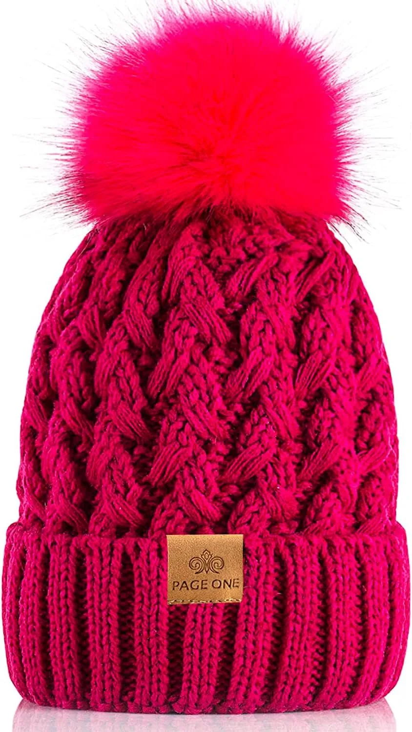 Winter Beanie Crossed Cap Soft Warm Hat, 2 Caps Onesize