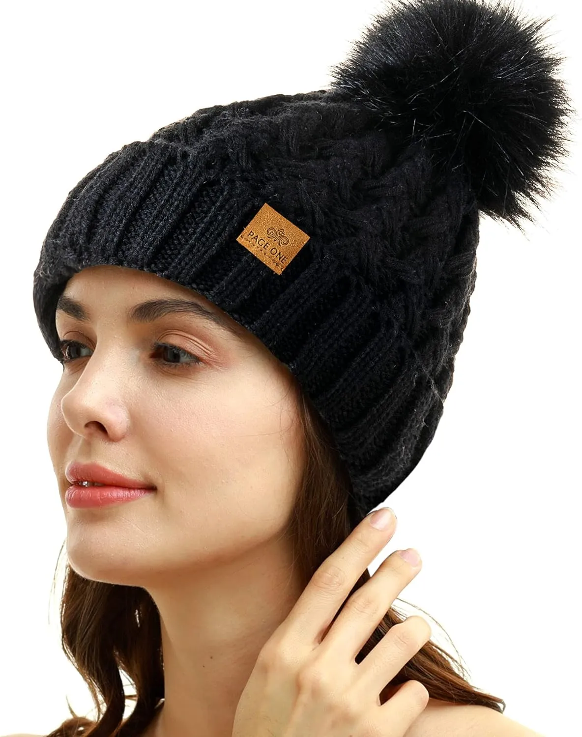 Winter Beanie Crossed Cap Soft Warm Hat, 2 Caps Onesize