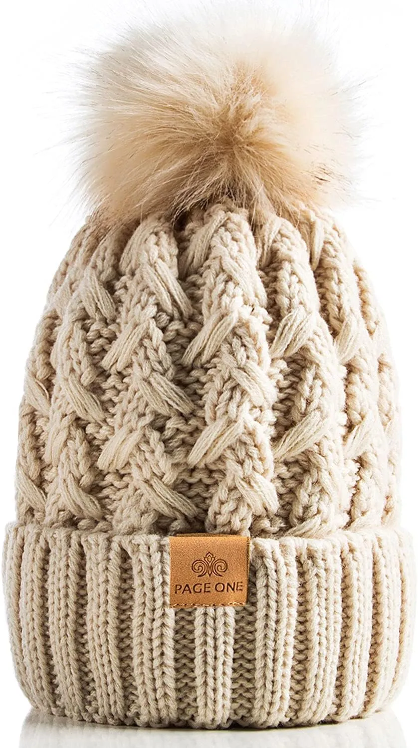 Winter Beanie Crossed Cap Soft Warm Hat, 2 Caps Onesize