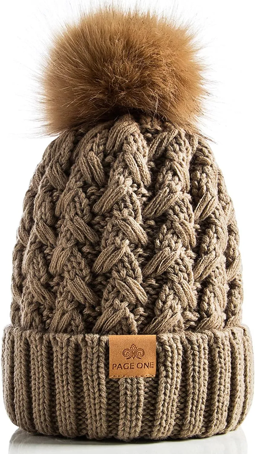 Winter Beanie Crossed Cap Soft Warm Hat, 2 Caps Onesize