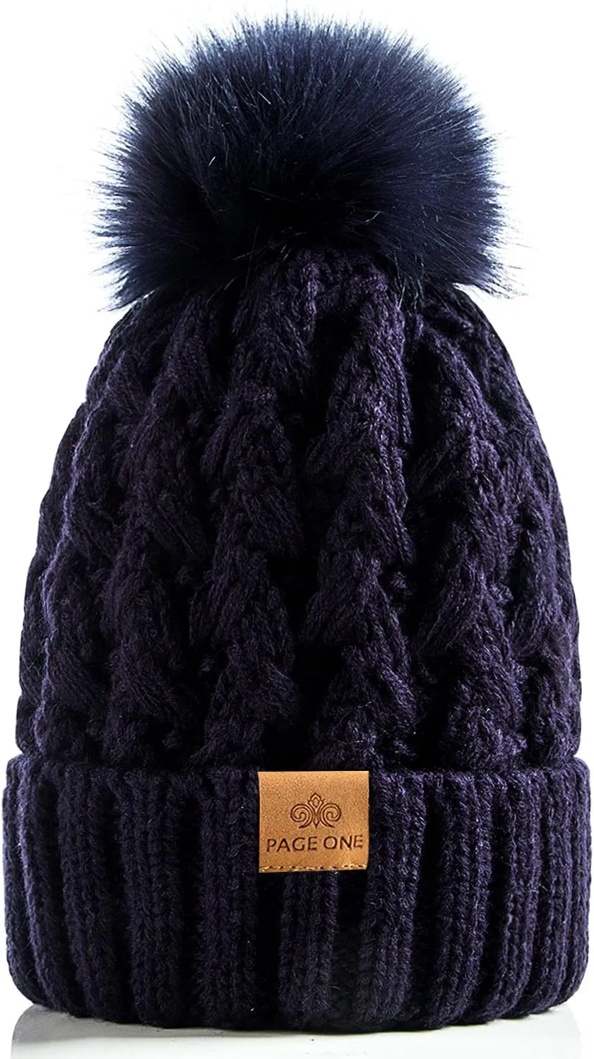 Winter Beanie Crossed Cap Soft Warm Hat, 2 Caps Onesize
