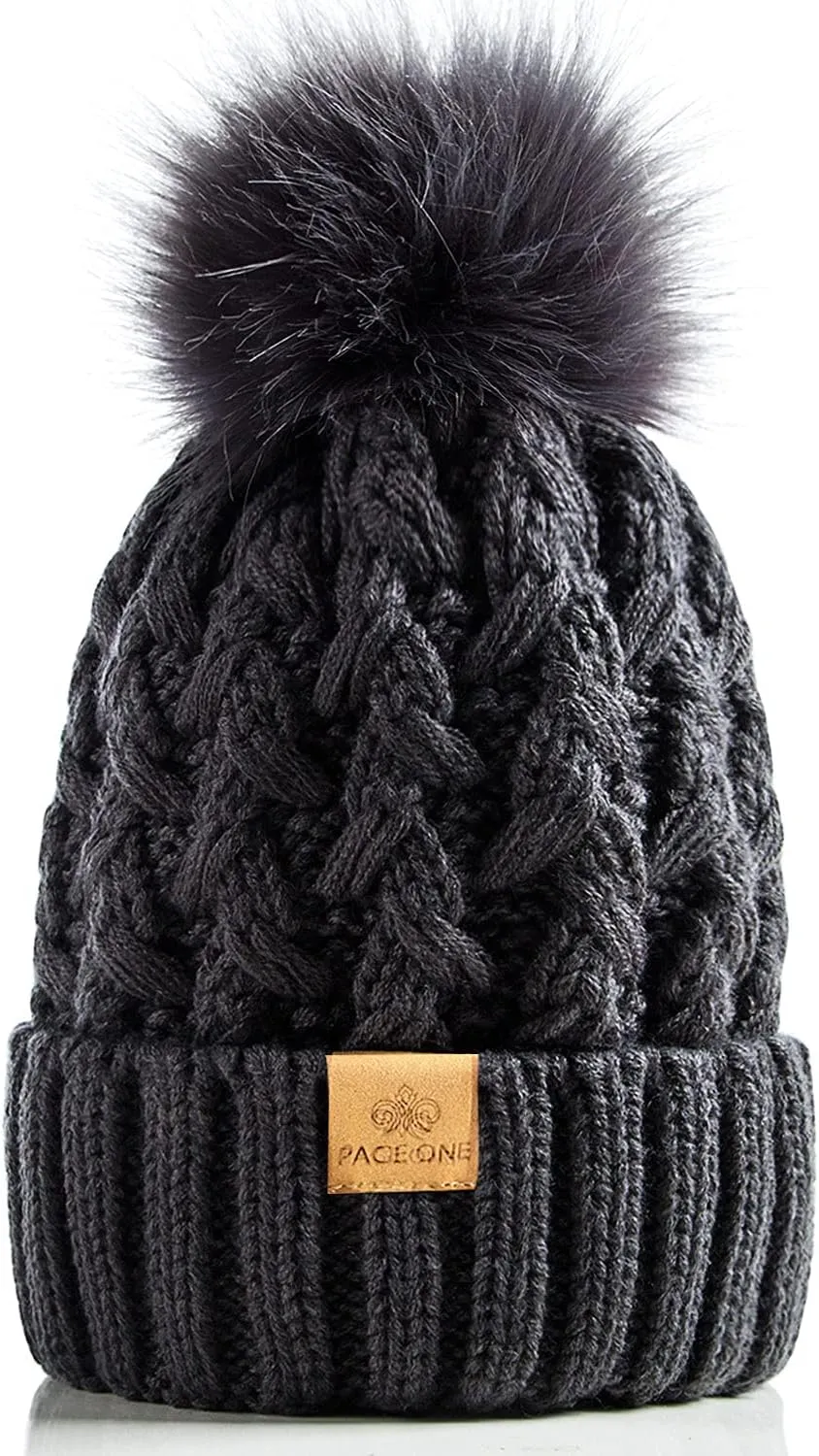 Winter Beanie Crossed Cap Soft Warm Hat, 2 Caps Onesize