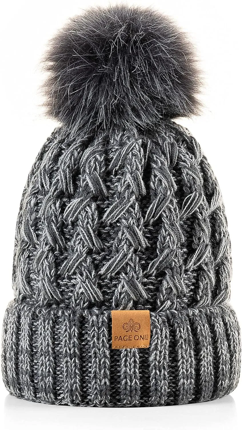 Winter Beanie Crossed Cap Soft Warm Hat, 2 Caps Onesize