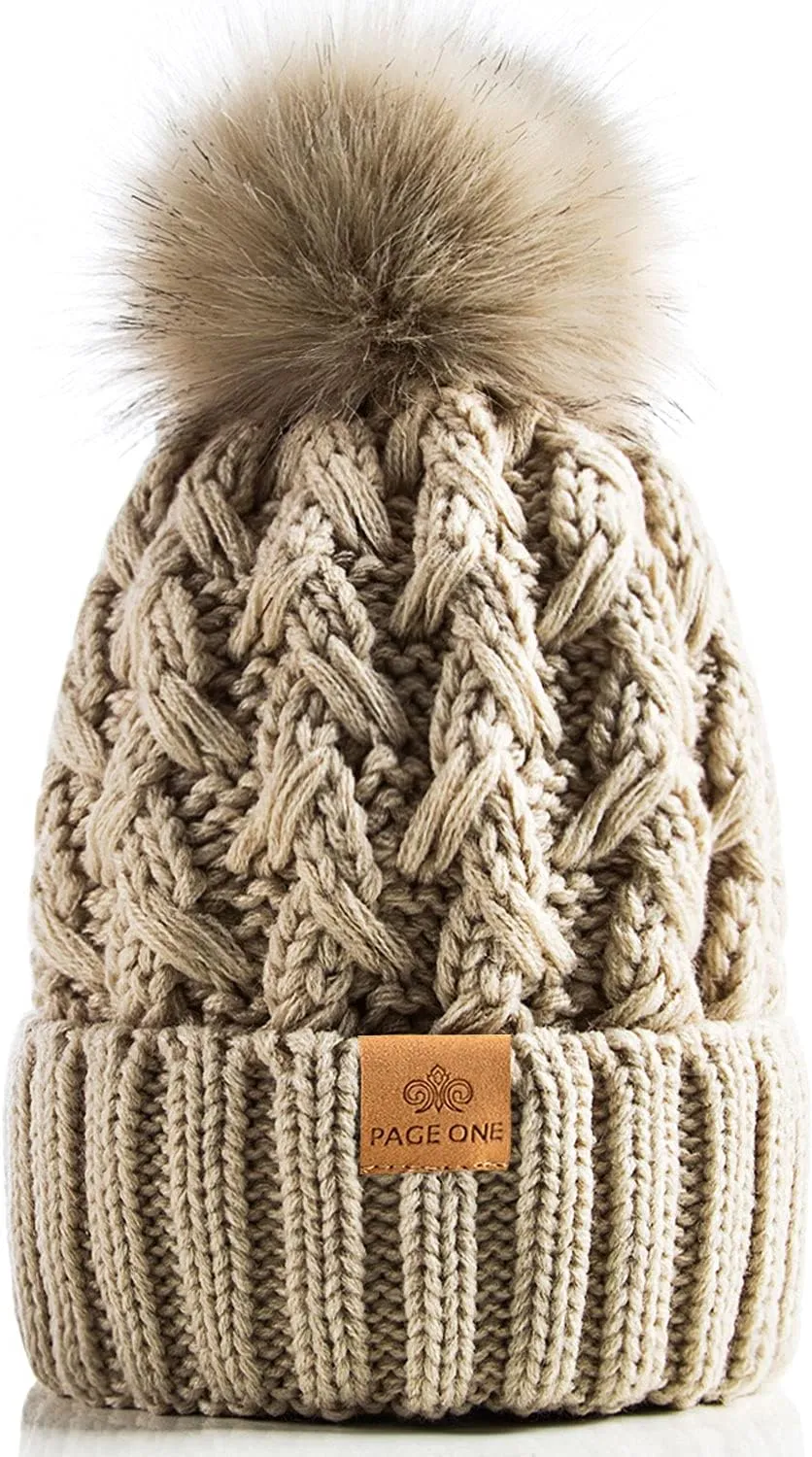 Winter Beanie Crossed Cap Soft Warm Hat, 2 Caps Onesize