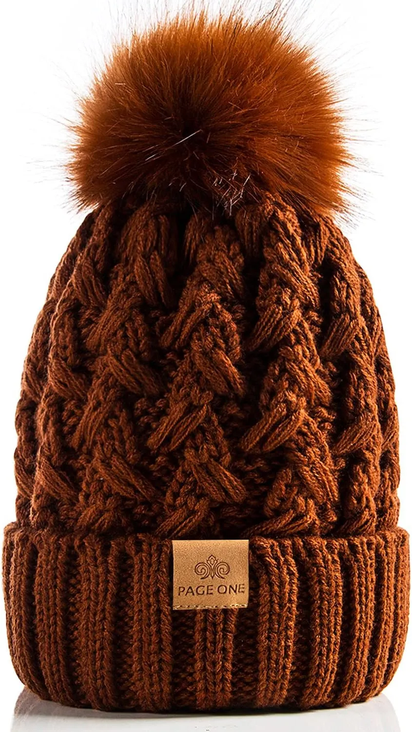 Winter Beanie Crossed Cap Soft Warm Hat, 2 Caps Onesize