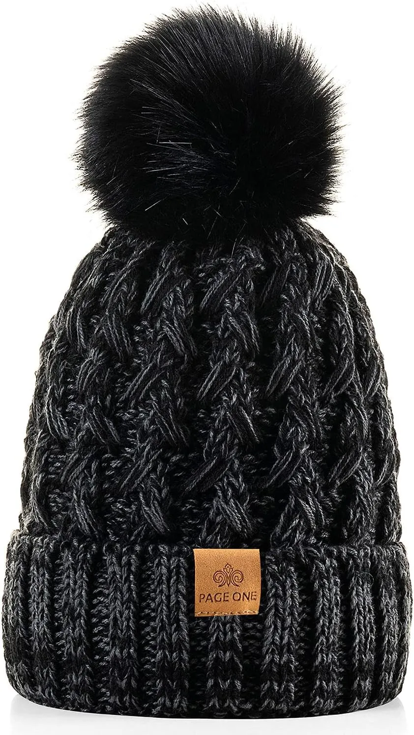 Winter Beanie Crossed Cap Soft Warm Hat, 2 Caps Onesize